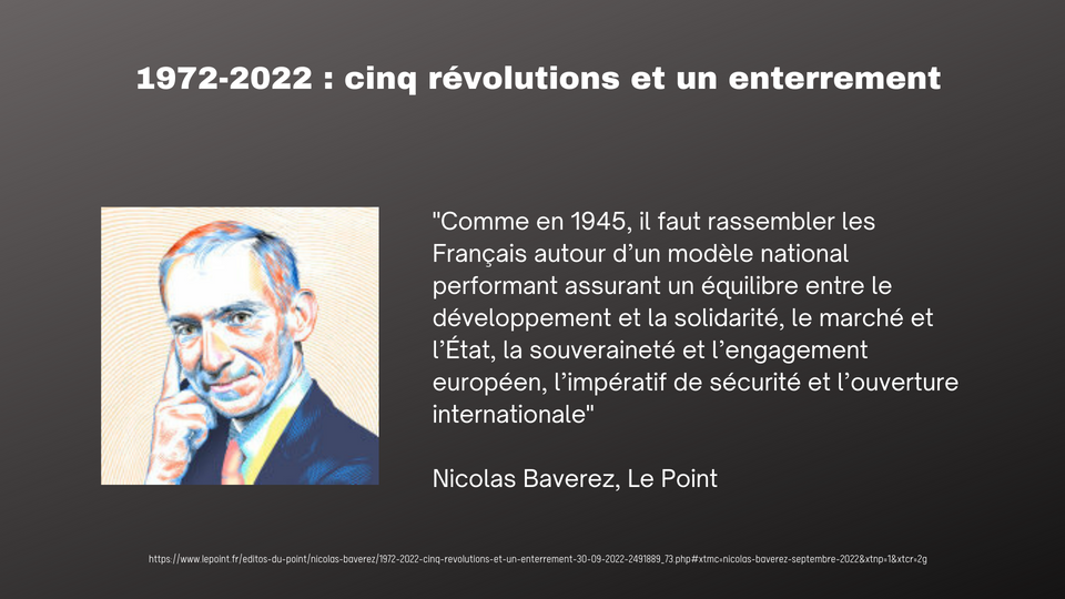 Éditorial 1972-2022 : cinq révolutions et un enterrement - Nicolas Baverez - Le Point